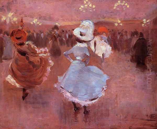 Can Can Dancers Oil Painting by Jean-Louis Forain