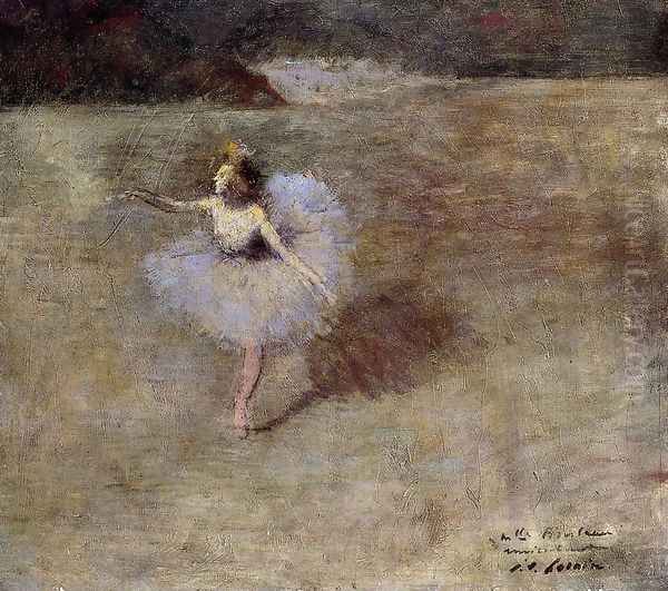 Dancer In Pink Tights Oil Painting by Jean-Louis Forain