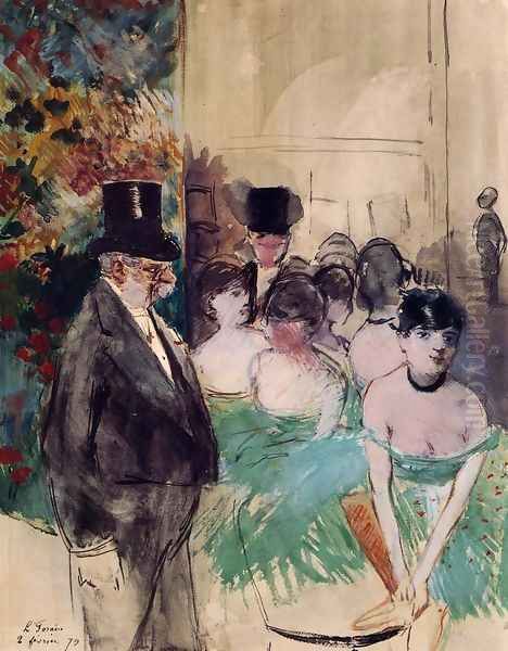 Intermission On Stage by Jean-Louis Forain