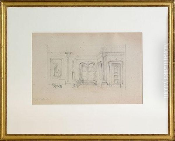 Three Pencil Sketches Inscribed 