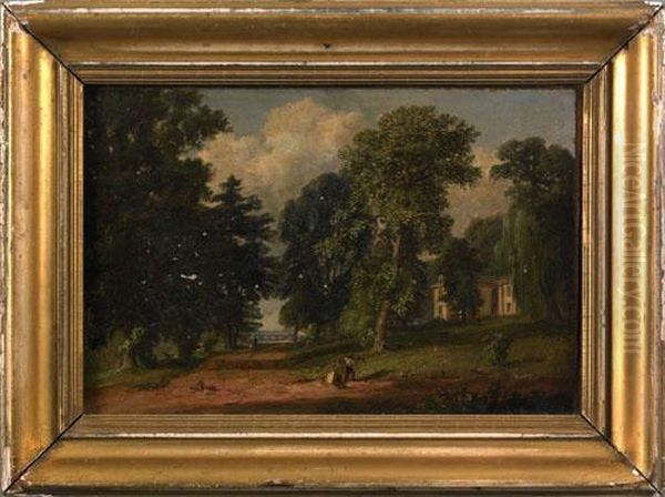 Landscape Of Fairmont Park Oil Painting by William Russell Smith