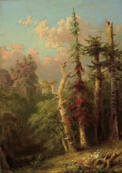 ''in The Notch, N.h.'' Oil Painting by William Russell Smith