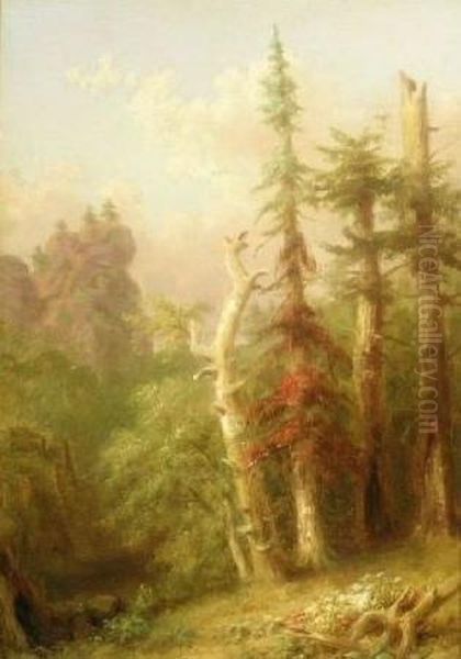 In The Notch, New Hampshire Oil Painting by William Russell Smith