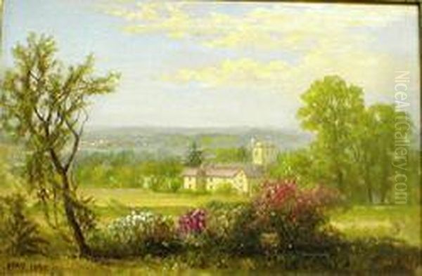 Manor House In An Open Landscape Oil Painting by William Russell Smith