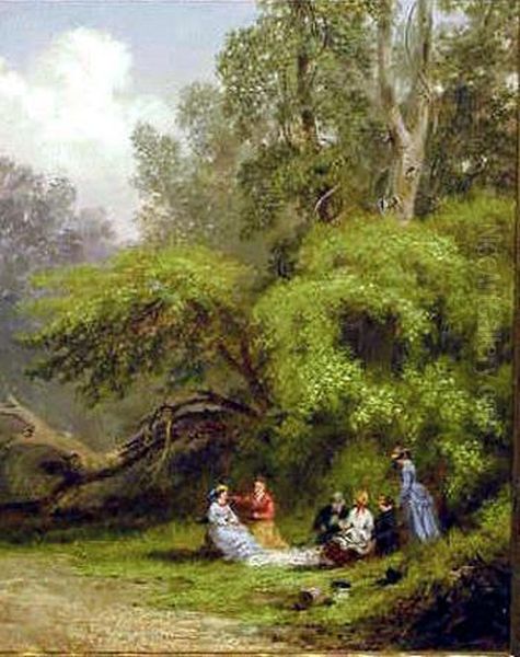 Luncheon On The Grass Oil Painting by William Russell Smith