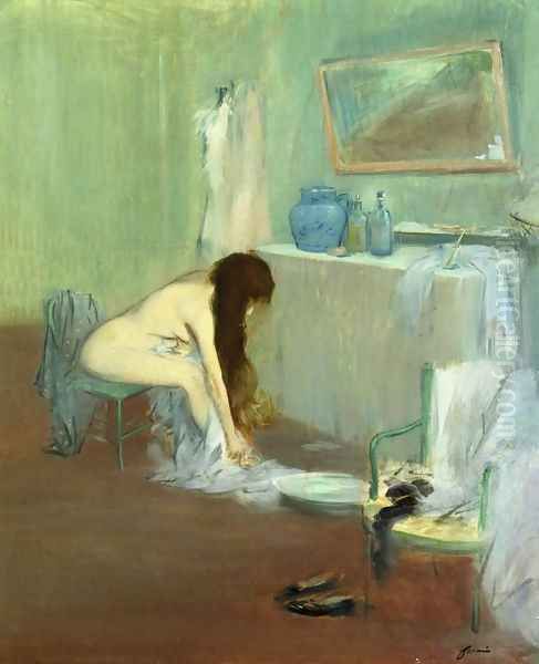 Woman At Her Toilette Oil Painting by Jean-Louis Forain