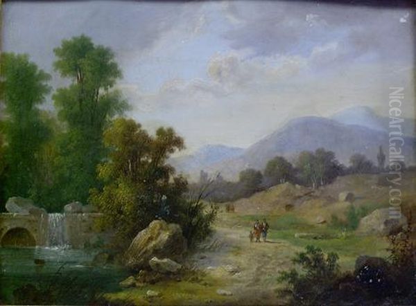 Figures In A Landscape by Xanthus Russell Smith