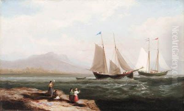 Departure From Portland Oil Painting by Xanthus Russell Smith