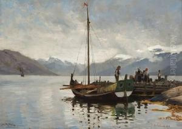 Balestrand Oil Painting by Frithjof Smith-Hald