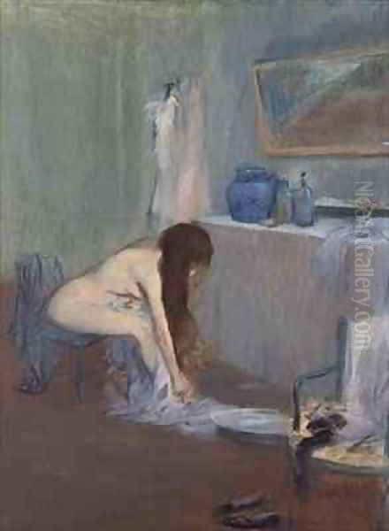 After the Bath Oil Painting by Jean-Louis Forain