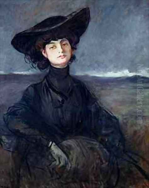 Anna de Noailles 1876-1933 Oil Painting by Jean-Louis Forain