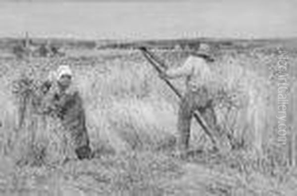 The Harvesters Oil Painting by Lionel Percy Smyth