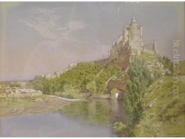 Rhineland Lake Scene Oil Painting by Martin Snape