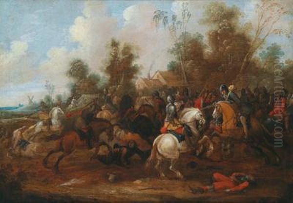 Battaglia Di Cavalieri Oil Painting by Pieter Snayers