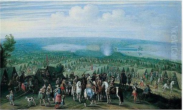 The Siege Of Bergen Op Zoom Oil Painting by Pieter Snayers