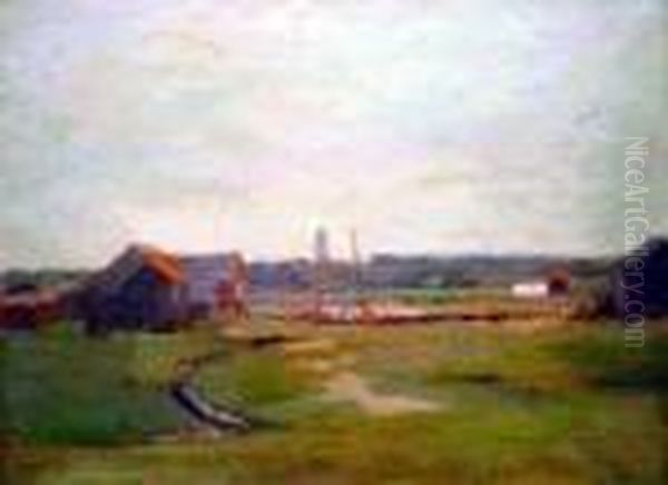 Back Bay Country Oil Painting by Henry Bayley Snell