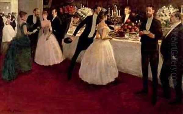 The Buffet Oil Painting by Jean-Louis Forain