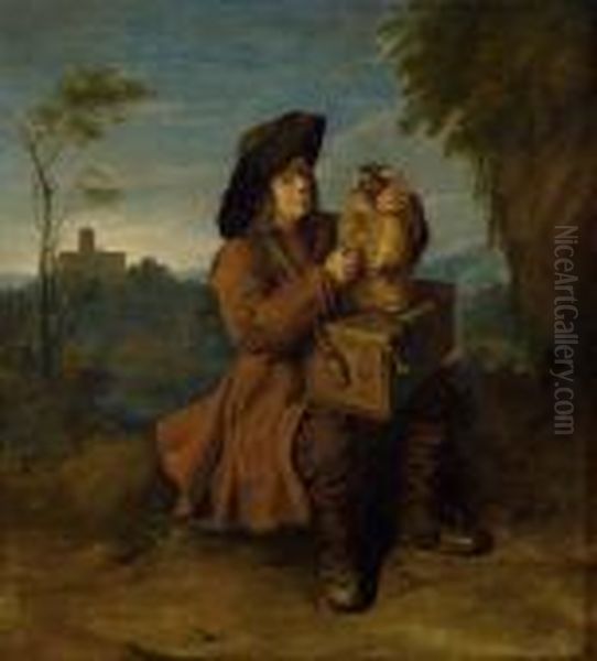 Mann Mit Murmeltier. Oil Painting by Pieter Snyers