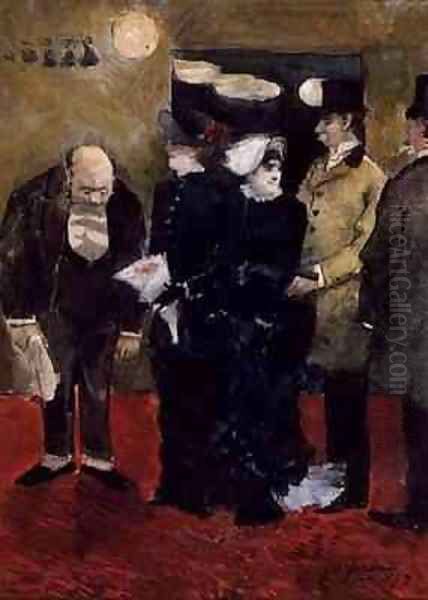 Entering the Restaurant Oil Painting by Jean-Louis Forain