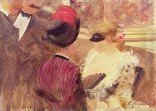 The Box Oil Painting by Jean-Louis Forain