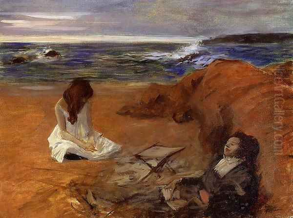 The Beach 1910-1914 Oil Painting by Jean-Louis Forain