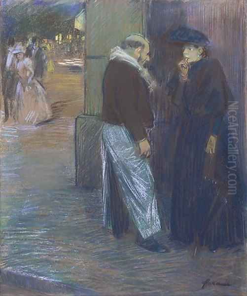 Nocturne Oil Painting by Jean-Louis Forain