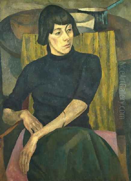 Portrait Of Nina Hamnett Oil Painting by Roger Fry