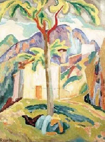 Ste Agnes South Of France Oil Painting by Roger Fry