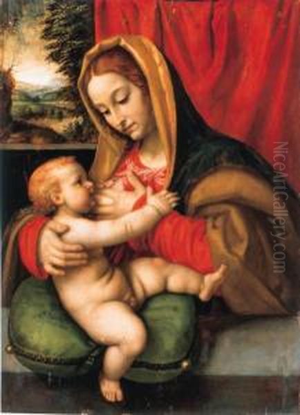 The Madonna And Child Oil Painting by Andrea Solario