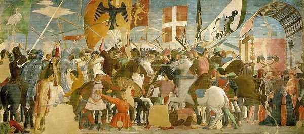 Battle between Heraclius and Chosroes Oil Painting by Piero della Francesca