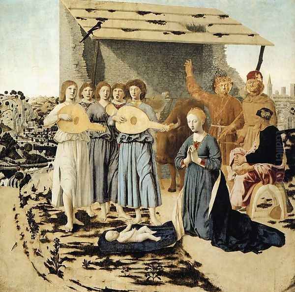 Nativity c. 1470 Oil Painting by Piero della Francesca