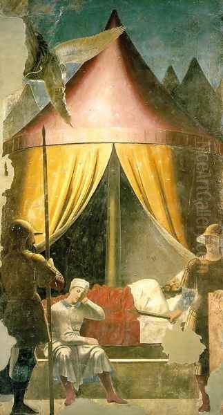 Constantine's Dream c. 1455 Oil Painting by Piero della Francesca