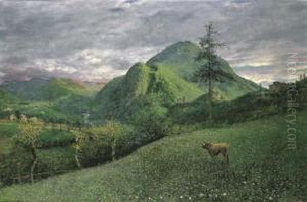 Paesaggio Montano Oil Painting by Arnoldo Soldini