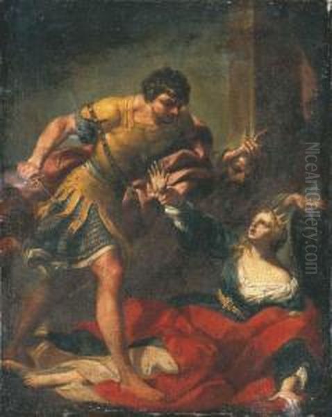 The Sacrifice Of Polyxena Oil Painting by Giovanni Gioseffo da Sole