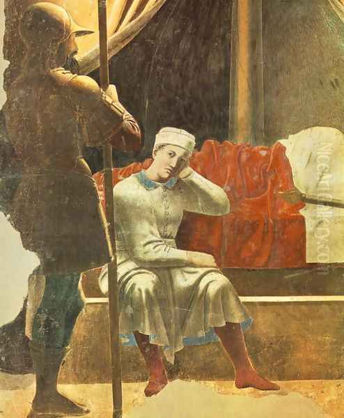 Constantine's Dream (detail) c. 1455 Oil Painting by Piero della Francesca