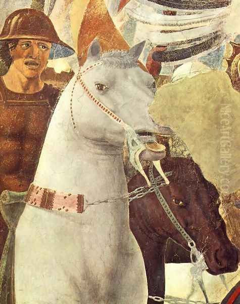 Battle between Constantine and Maxentius (detail) c. 1458 Oil Painting by Piero della Francesca