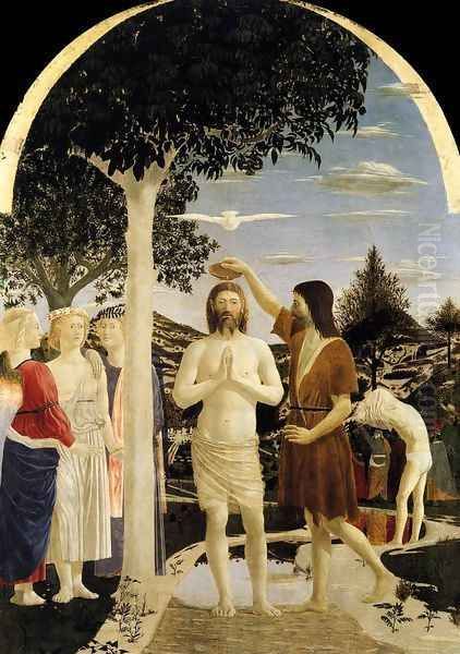 Baptism of Christ 1448-50 Oil Painting by Piero della Francesca