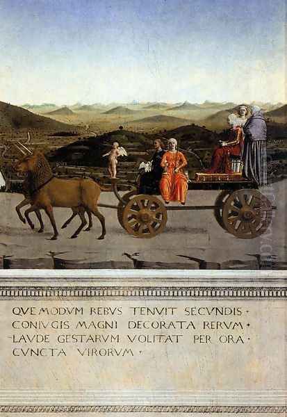 Triumph of Battista Sforza 1465-66 Oil Painting by Piero della Francesca