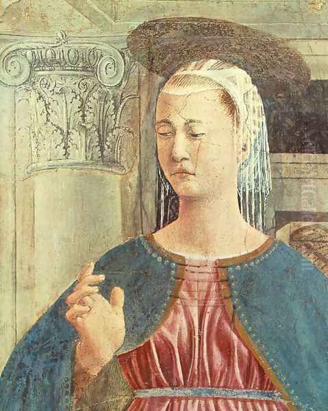 Annunciation (detail) c. 1455 Oil Painting by Piero della Francesca