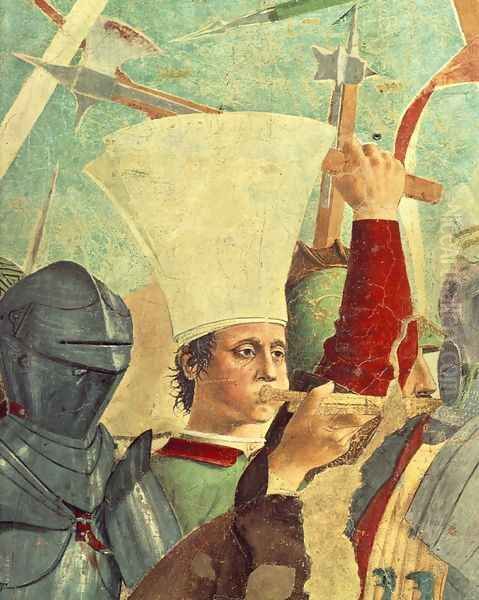 Battle between Heraclius and Chosroes (detail-1) c. 1460 Oil Painting by Piero della Francesca