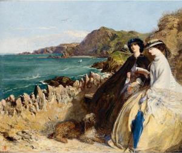 By The Seaside Oil Painting by Abraham Solomon