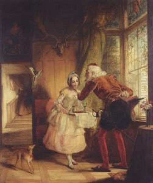 Sixth Age Slips Into Lean And Slippered Pantaloon Oil Painting by Abraham Solomon