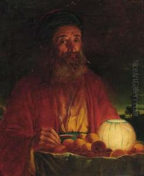 The Orange Seller Oil Painting by Abraham Solomon