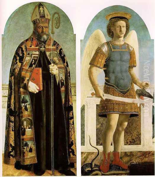 Polyptych of Saint Augustine (1) 1460-70 Oil Painting by Piero della Francesca