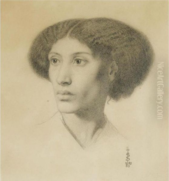 Portrait Of Fanny Eaton Oil Painting by Simeon Solomon