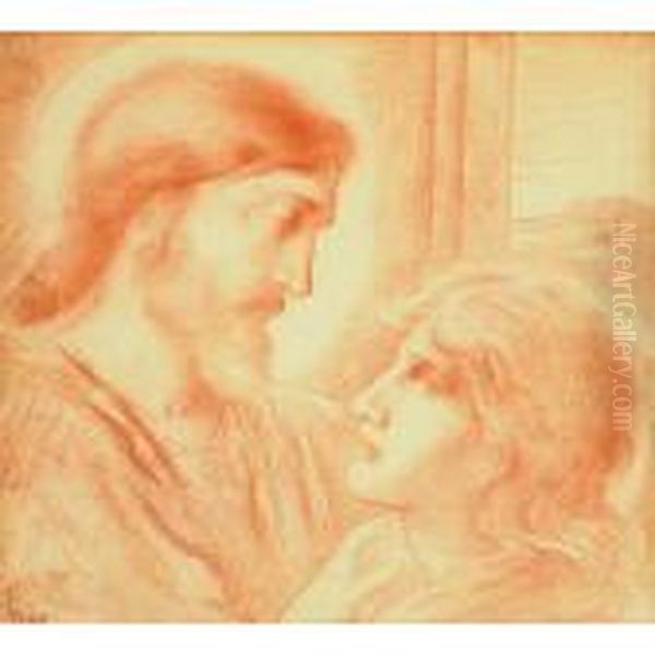 Christ And St. John Oil Painting by Simeon Solomon