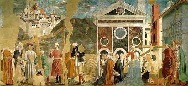 Discovery and Proof of the True Cross c. 1460 Oil Painting by Piero della Francesca