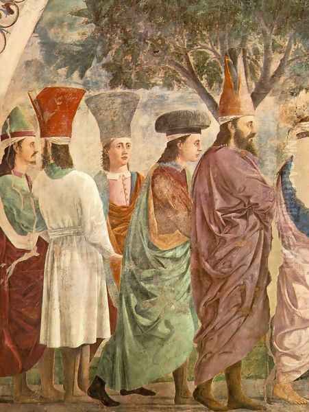 Exaltation of the Cross- Heraclius's followers c. 1466 Oil Painting by Piero della Francesca