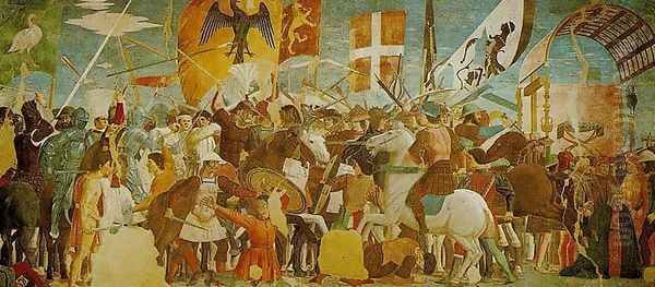 Legend of the True Cross: The Battle of Heraclius and Chosroes (Storie della Vera Croce: Battaglia di Eraclio e Cosroe) Oil Painting by Piero della Francesca