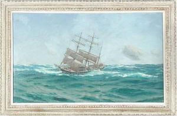 Sommerscales Ship Painting Oil Painting by Thomas Jacques Somerscales